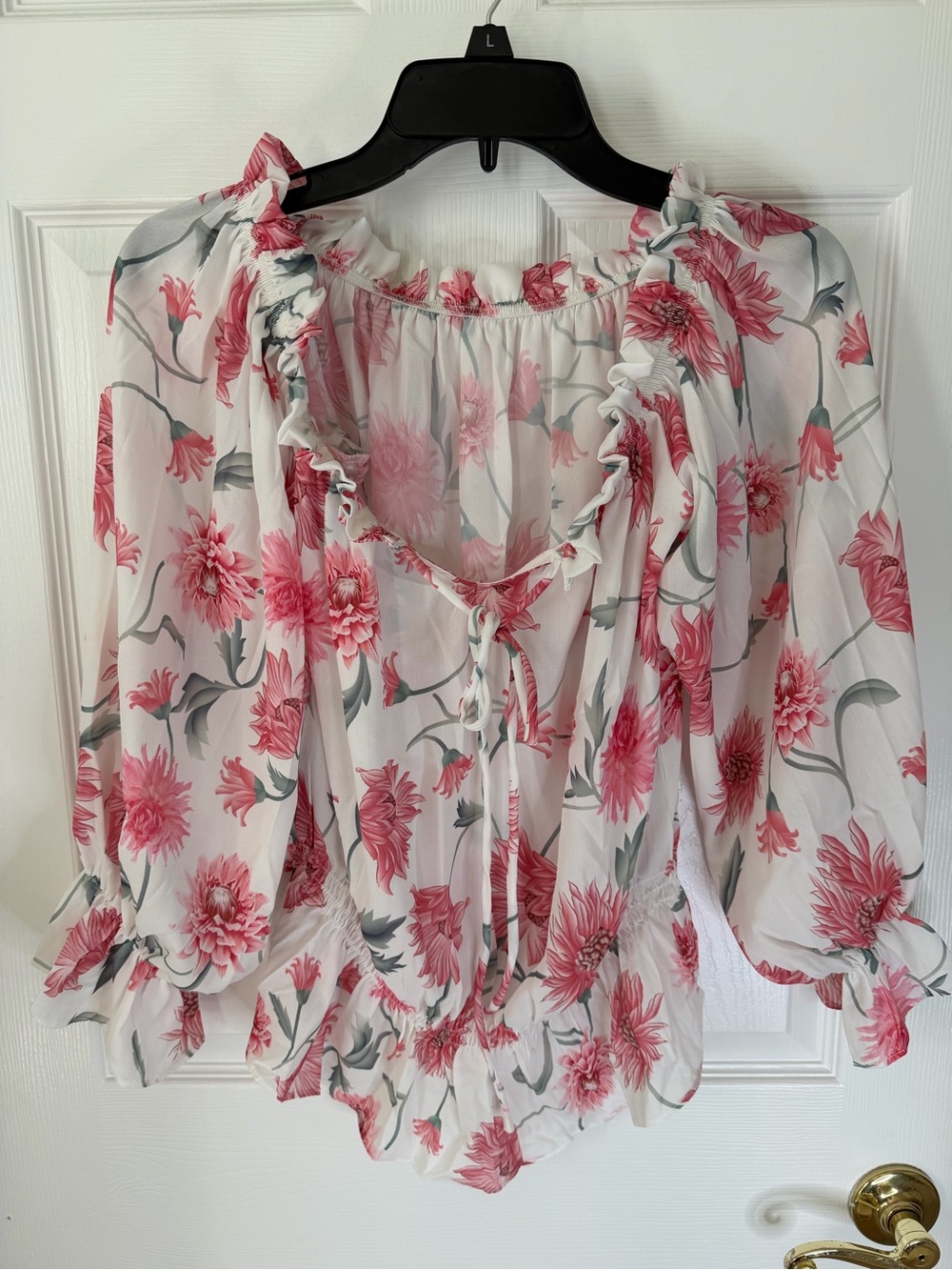 Women’s Floral Peasant Top - Pink Floral